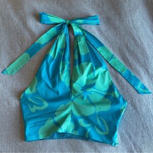 STAUD Teal & Mint Tropical Halter Top